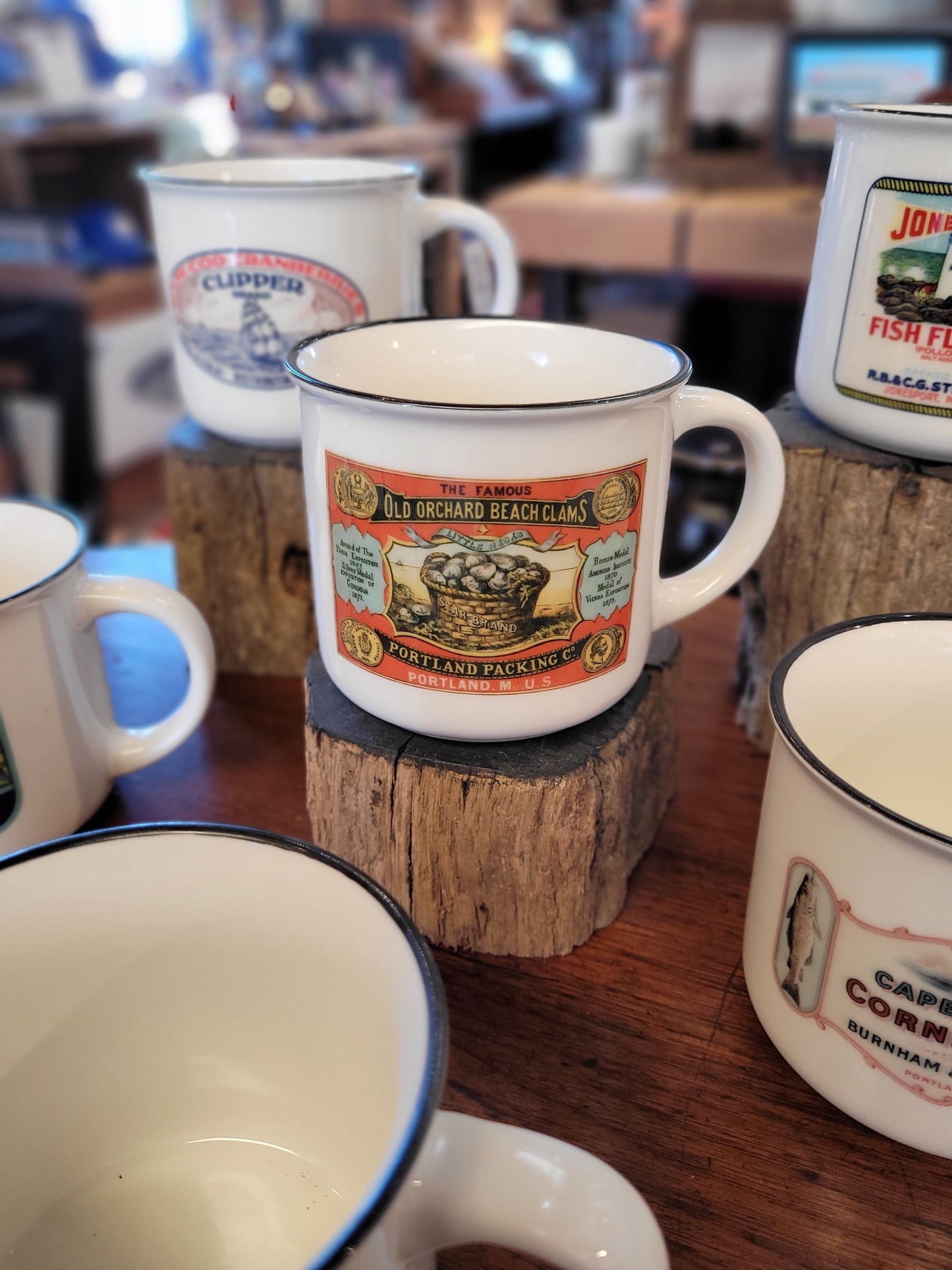 NE Cannery Series | Old Orchard Beach Clams | Ceramic Camper Mug
