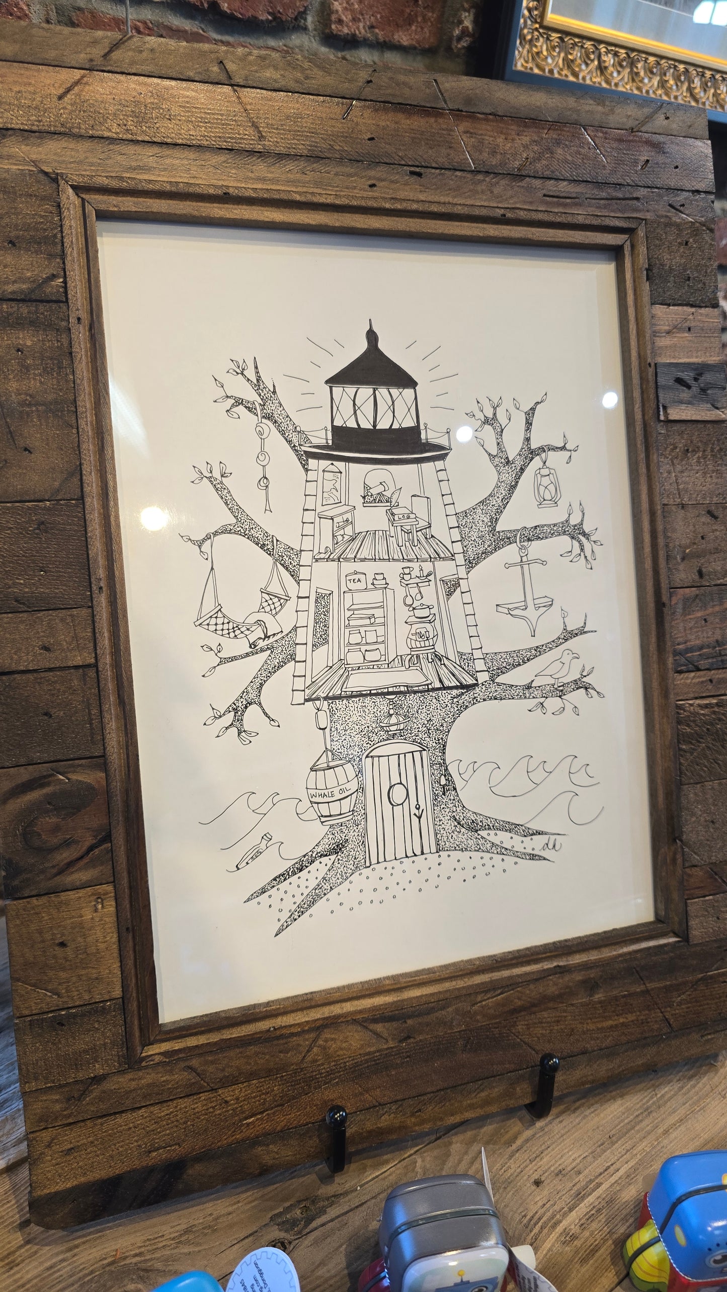 Lighthouse Tree House | Original Framed | Deb Hewey