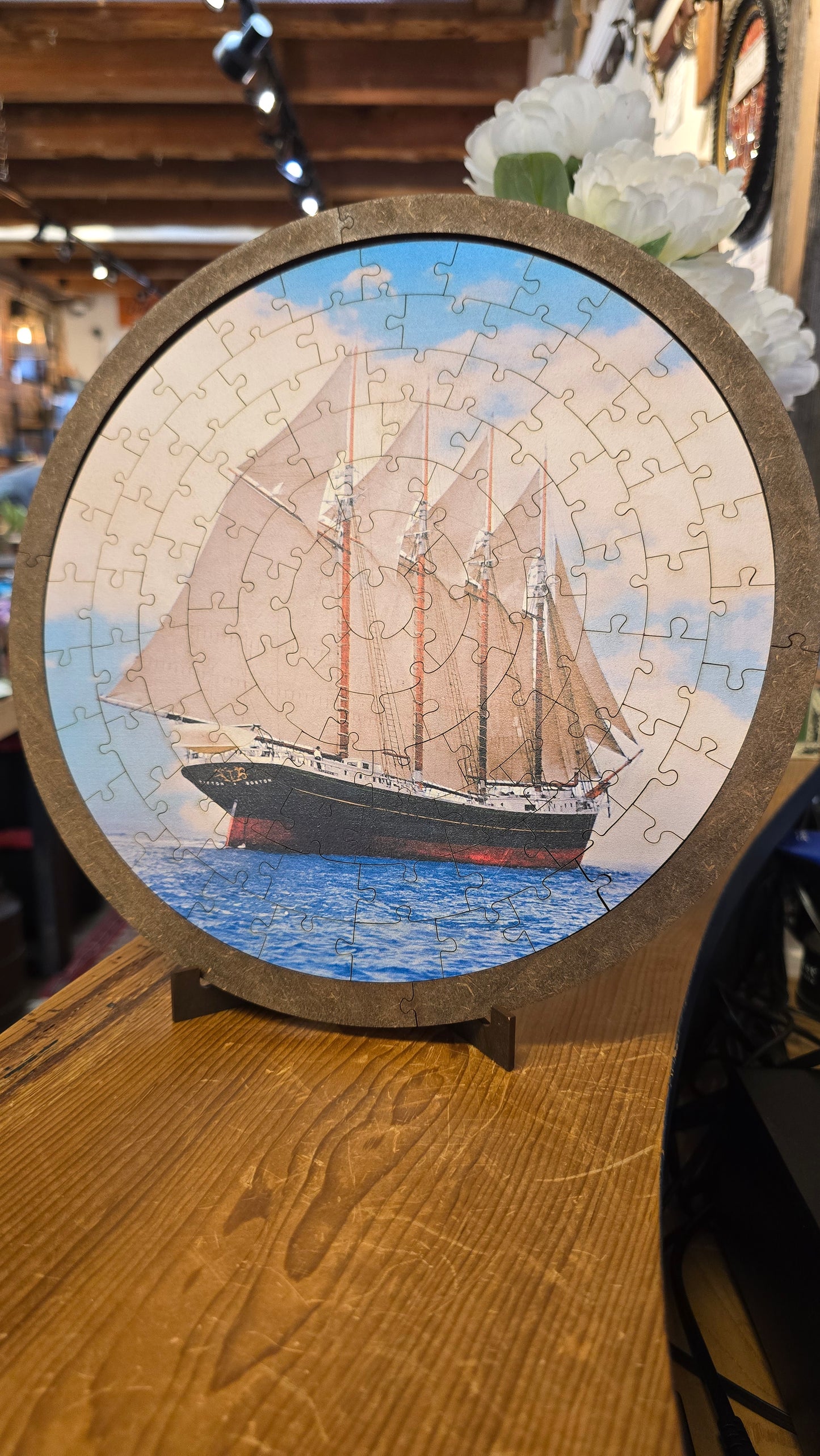 “The Tifton” 4-masted schooner | 12”-90 piece puzzle