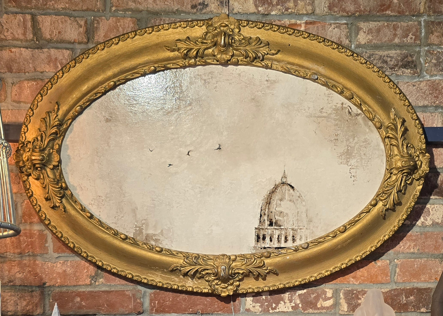 “Sanctus" | Original Tar & Oil work in Antique frame | Chris Volpe