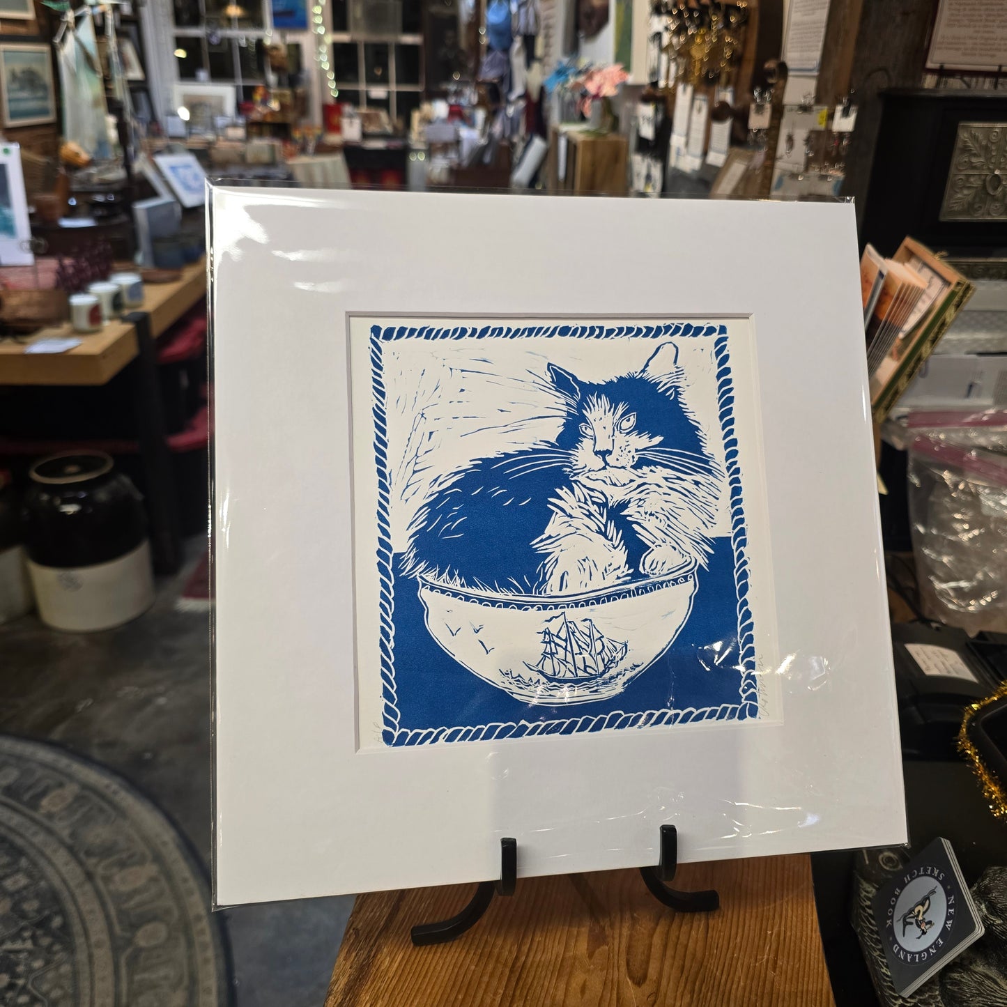 Chris Robinson | "The Ship’s Cat" | Linocut - Unframed