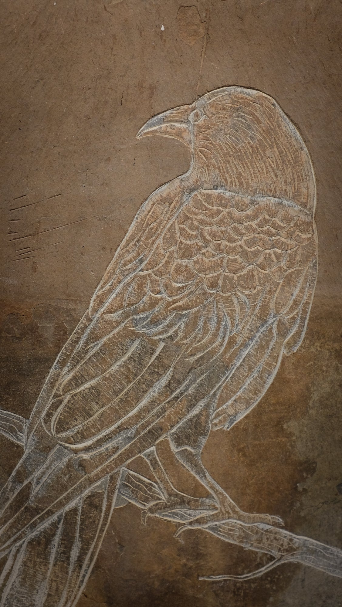 Slate Carving | Large Raven | Updike