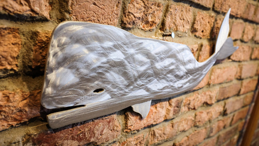 Carved Metal Whale | Carriage Hill Craft