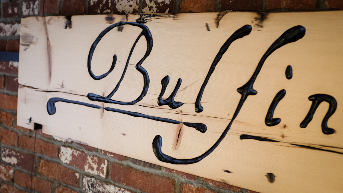 Charles Bulfinch Wood- Hand Carved "Sign"
