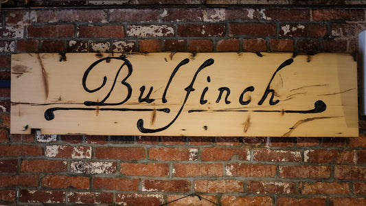 Charles Bulfinch Wood- Hand Carved "Sign"