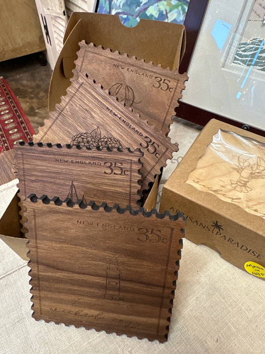 NE Stamp Coasters | Artisans Paradise-Newburyport