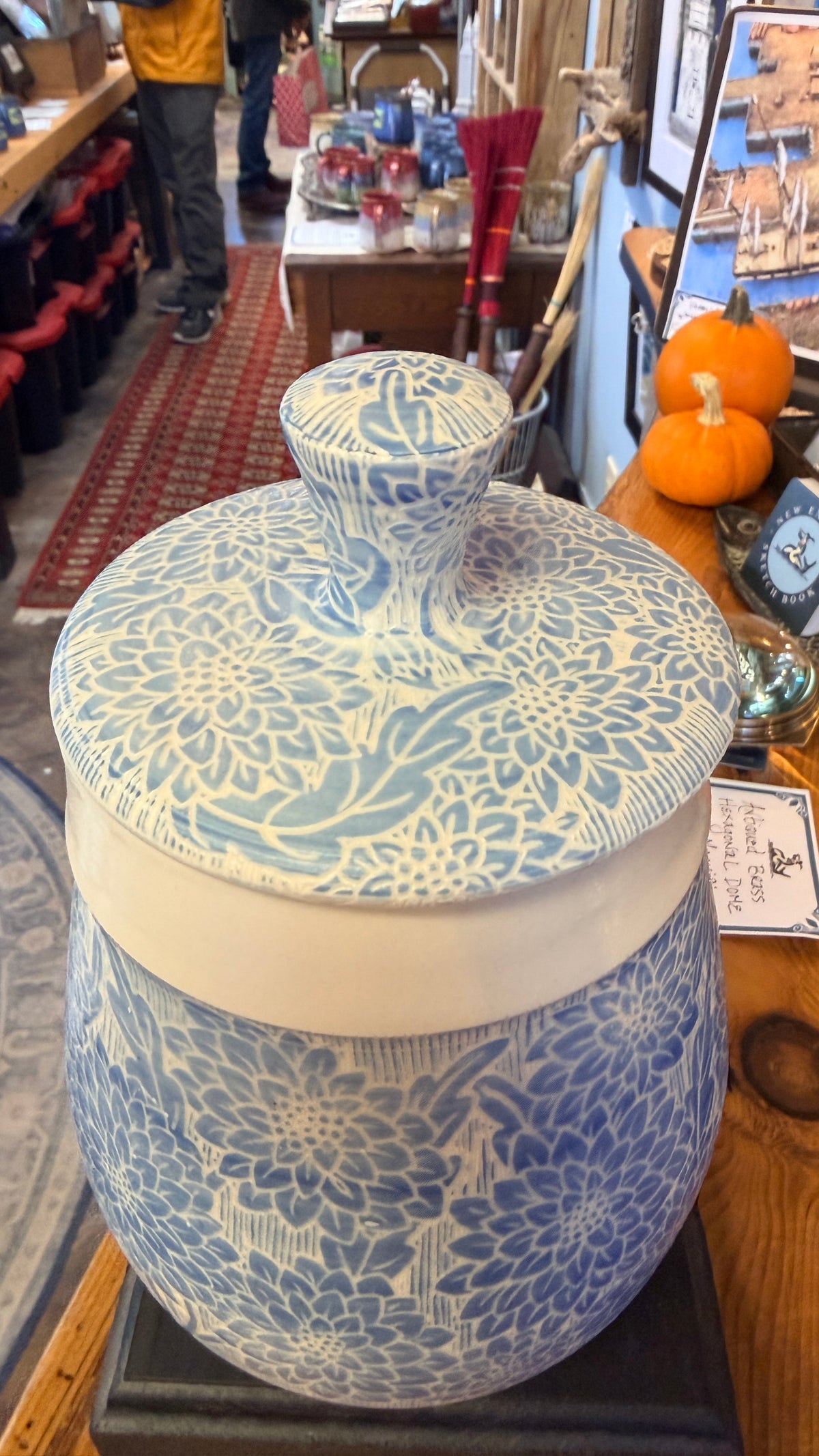 Light Blue Zinnia Jar | Lori Rollason