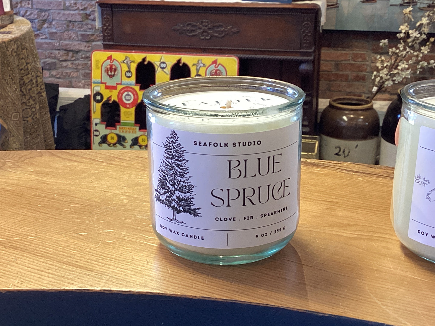 “Blue Spruce” Candle | 10 oz in Recycled Glass