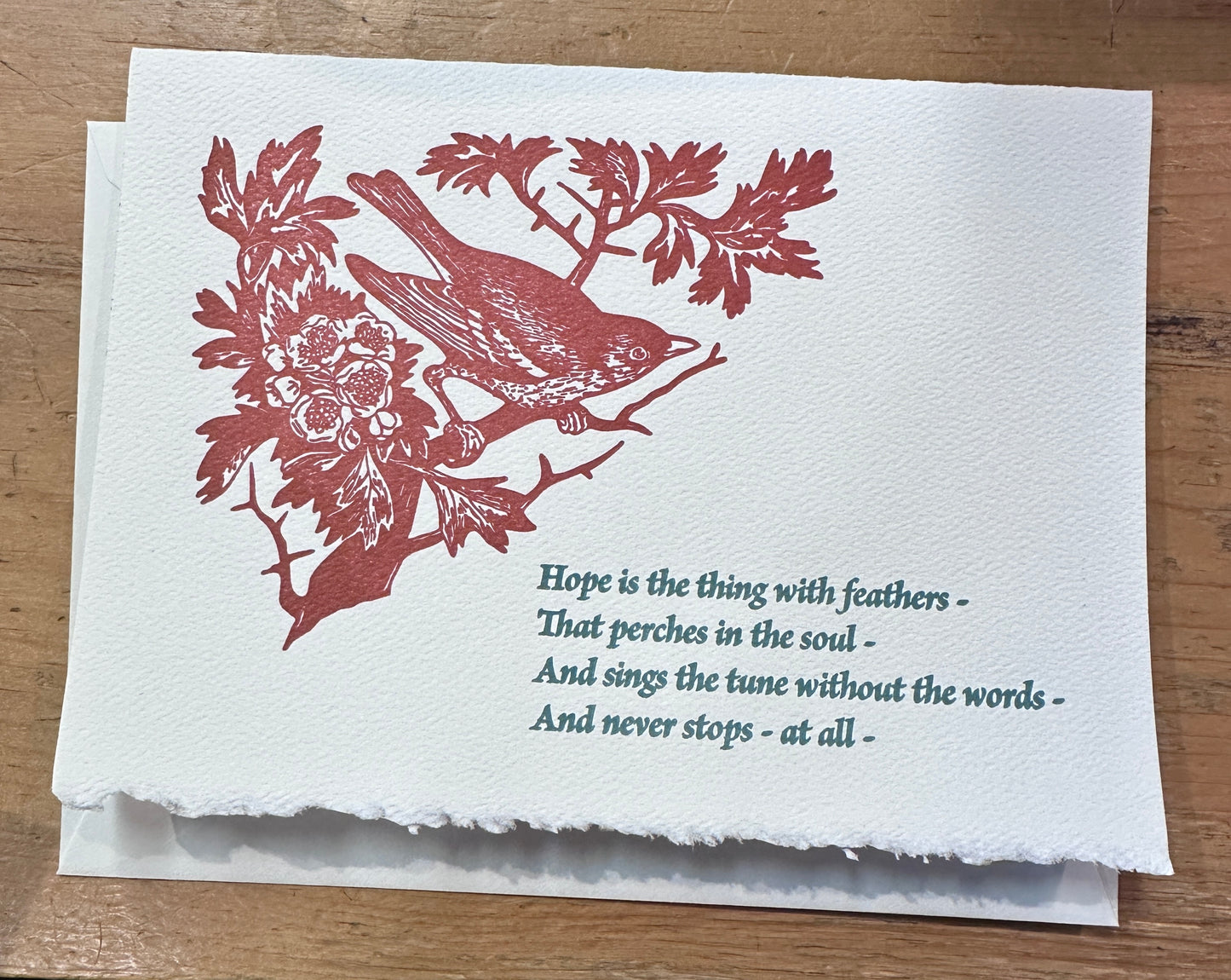 Saturn Press | Hope | Letterpress Card
