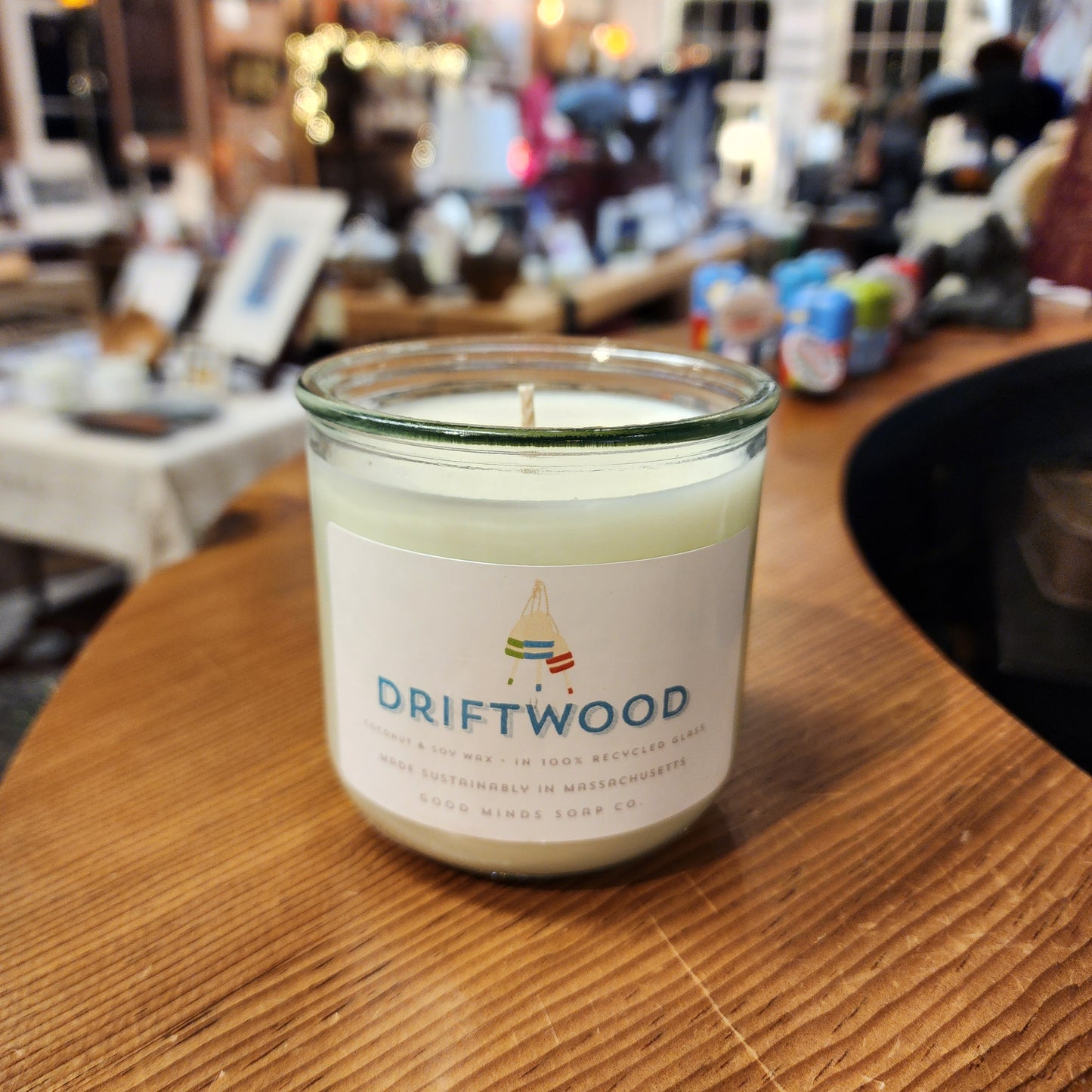 "Driftwood" Candle | 10 oz in Recycled Glass