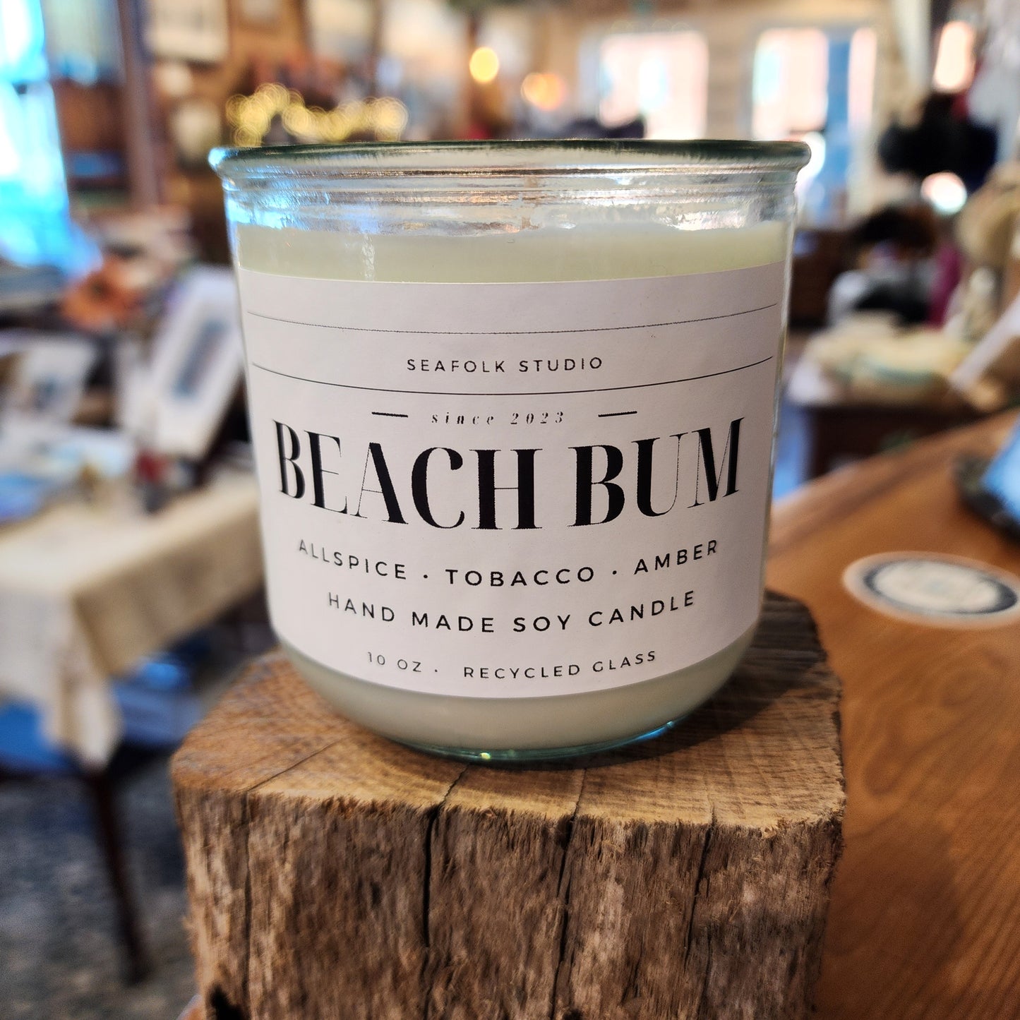 "Beach Bum" Candle | 10 oz in Recycled Glass