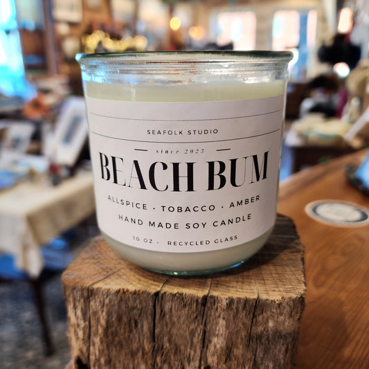 "Beach Bum" Candle | 10 oz in Recycled Glass