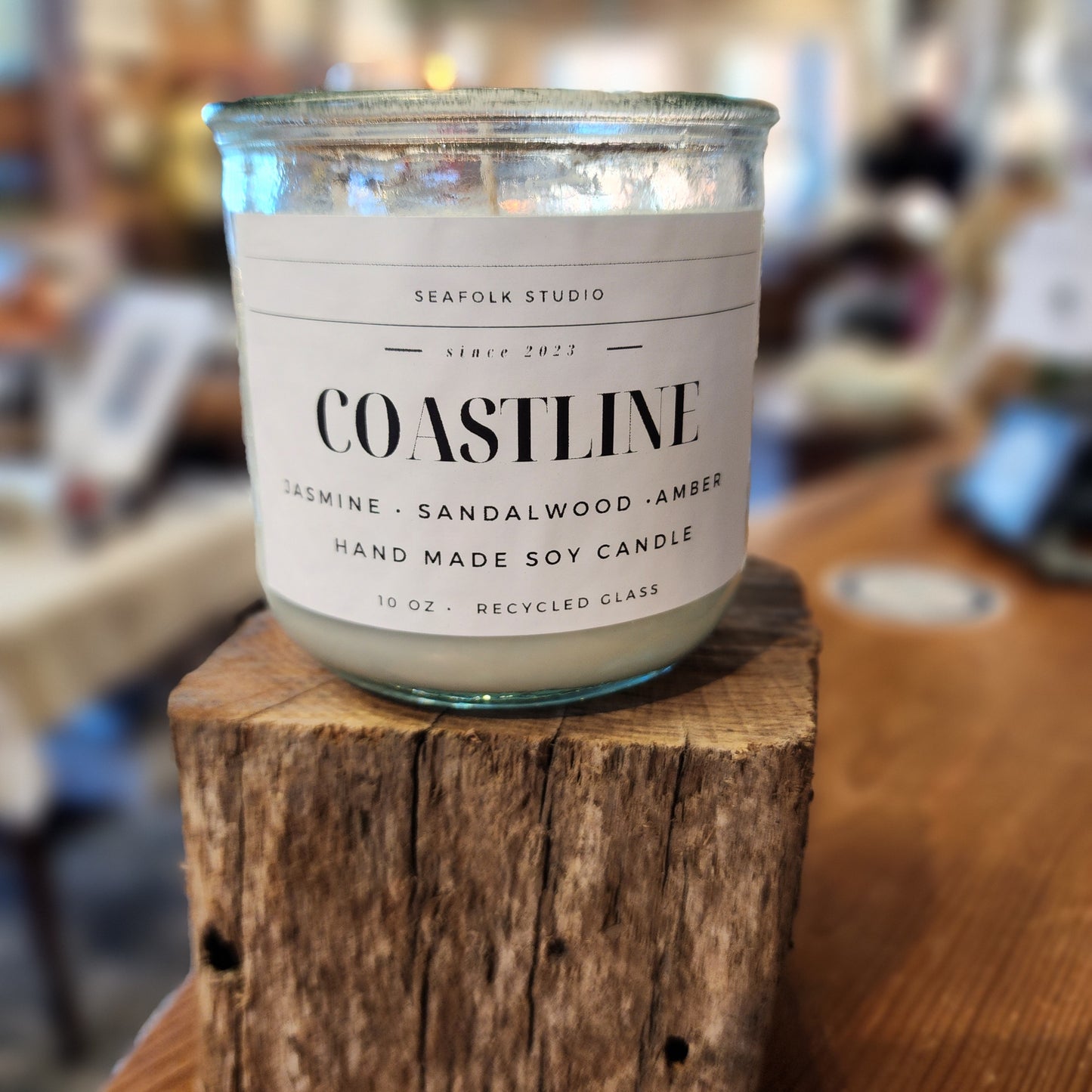 "Coastline" Candle | 10 oz in Recycled Glass