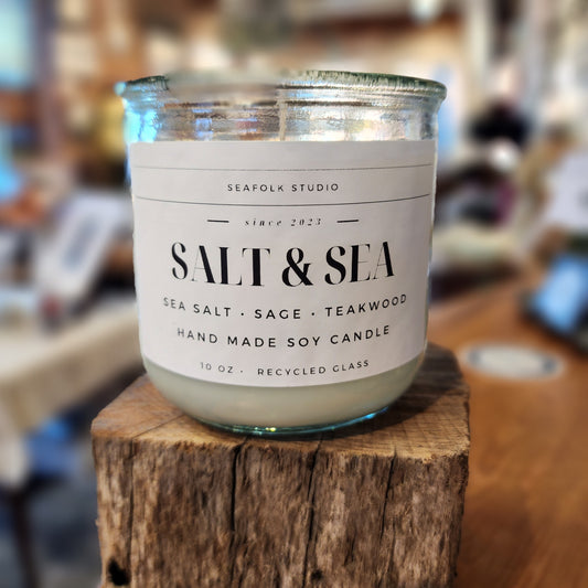 "Salt & Sea" Candle | 10 oz in Recycled Glass
