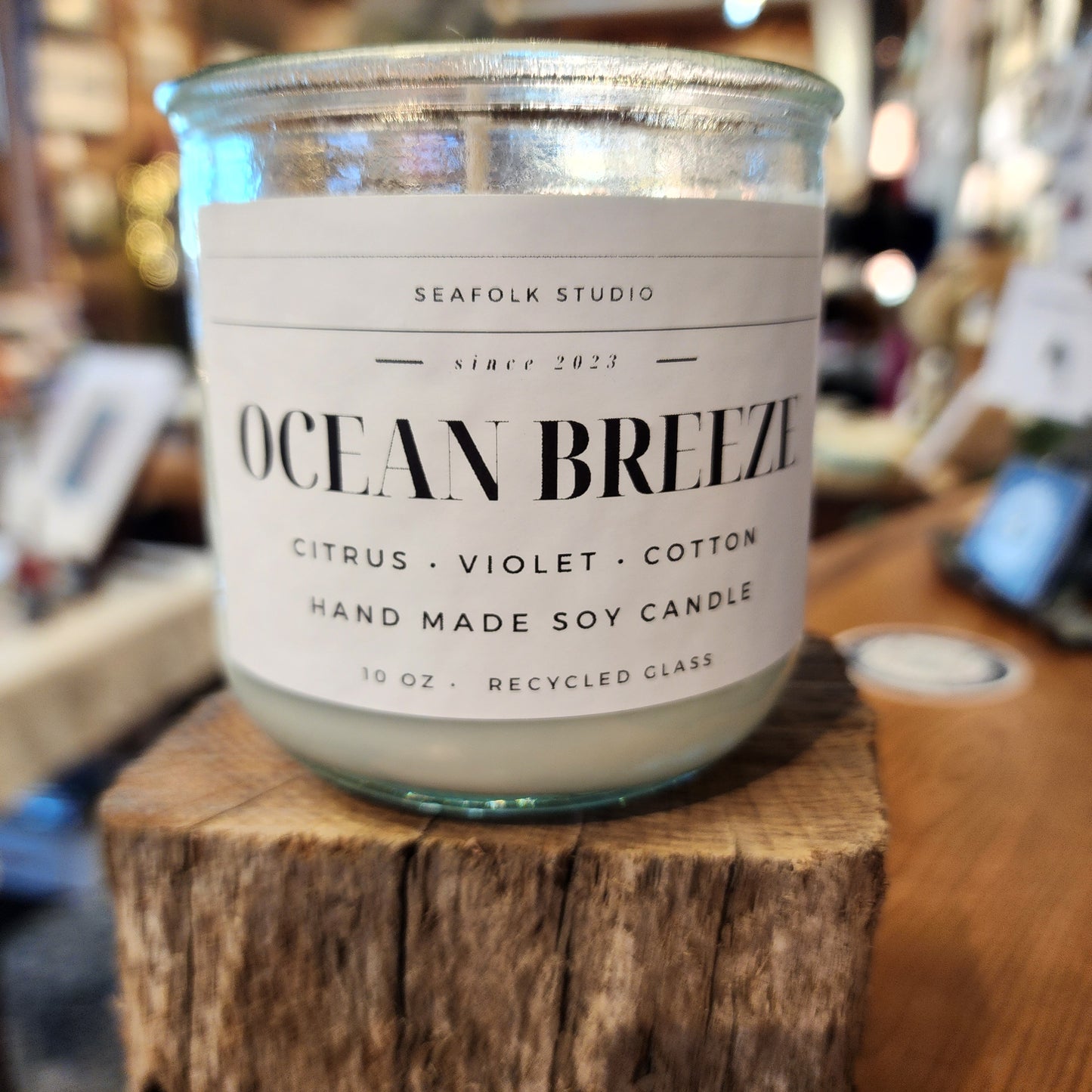 "Ocean Breeze" Candle | 10 oz in Recycled Glass