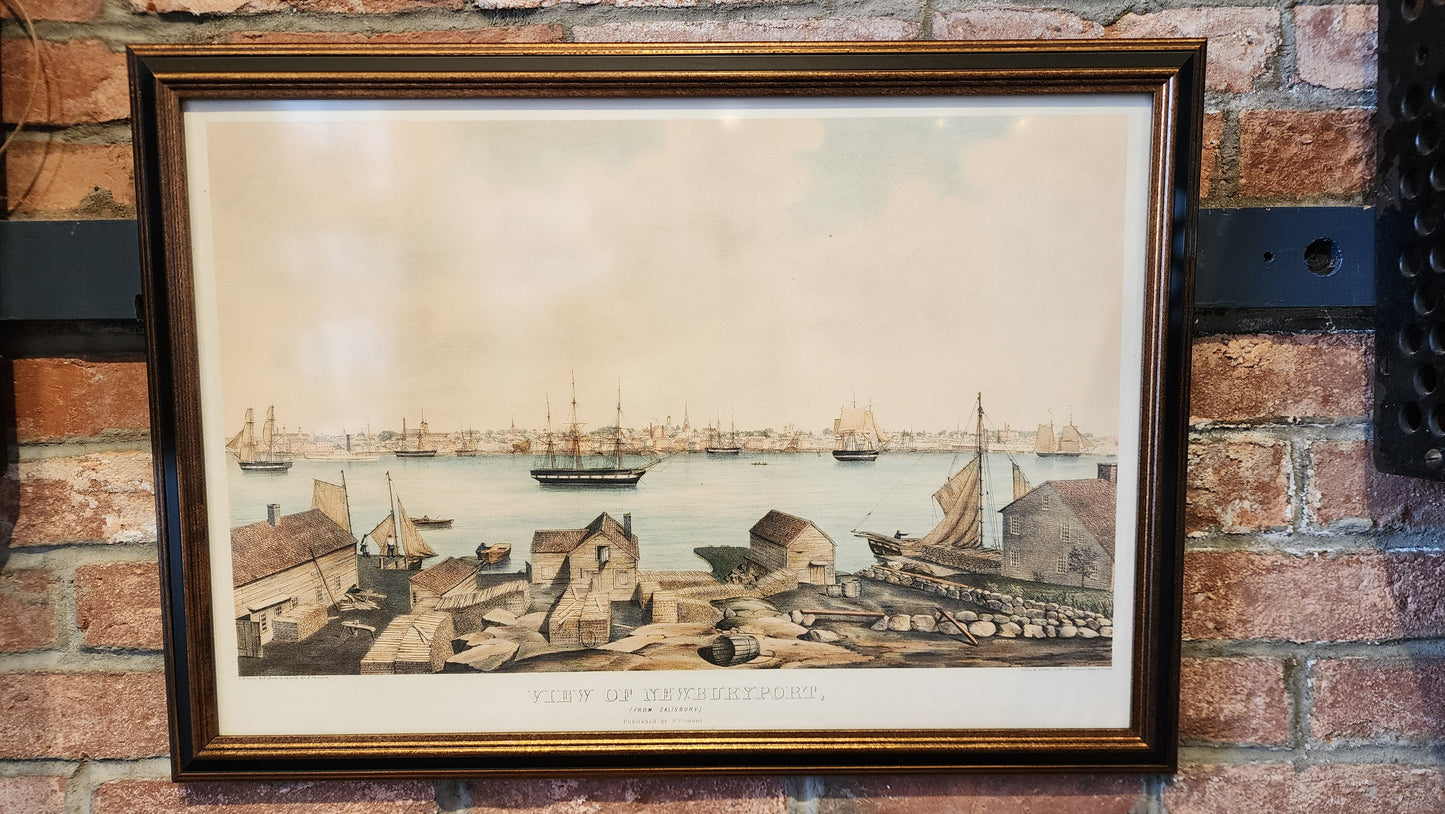 1848 Lithograph | Giclee Print | "View of Newburyport" by FH Lane