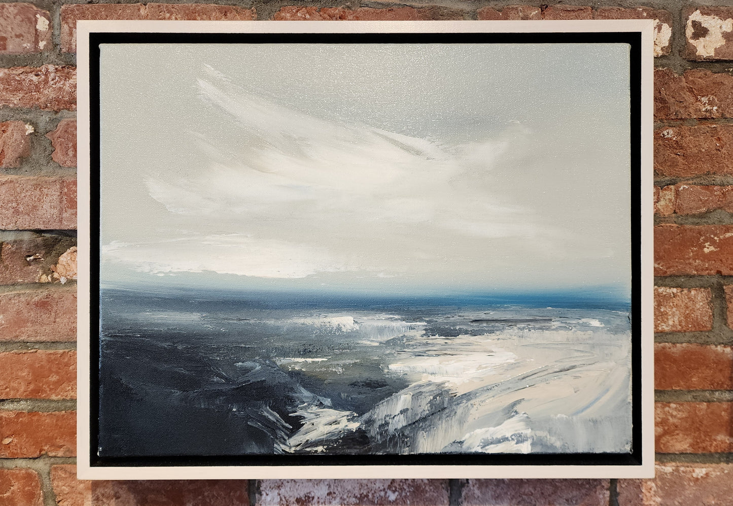 "Churning Sea~No.2" | Cara Gonier | Original acrylic-framed by Artist