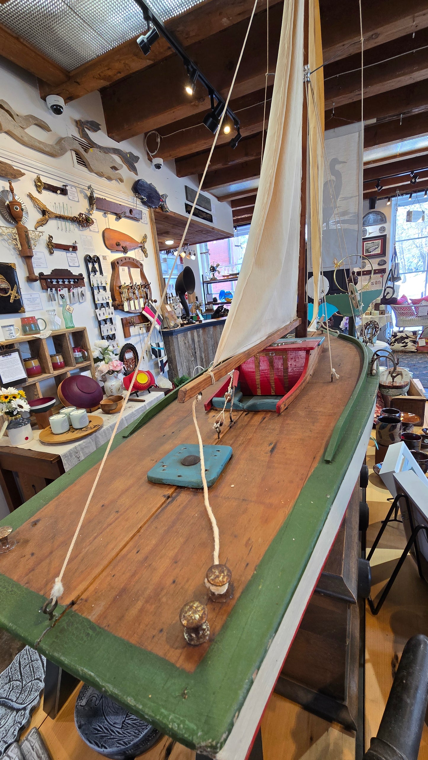 Antique Hand-Crafted Pond Yacht