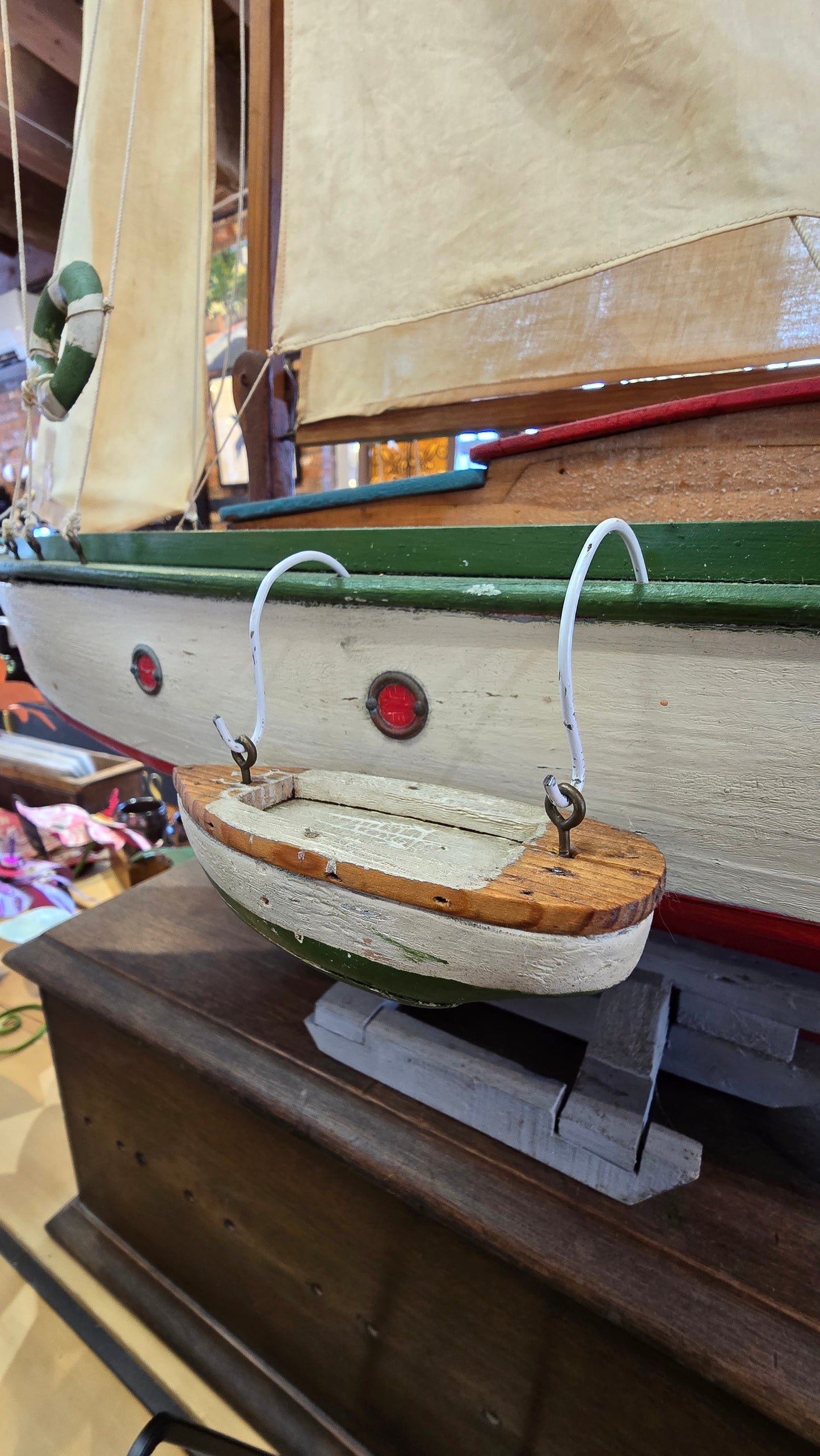 Antique Hand-Crafted Pond Yacht