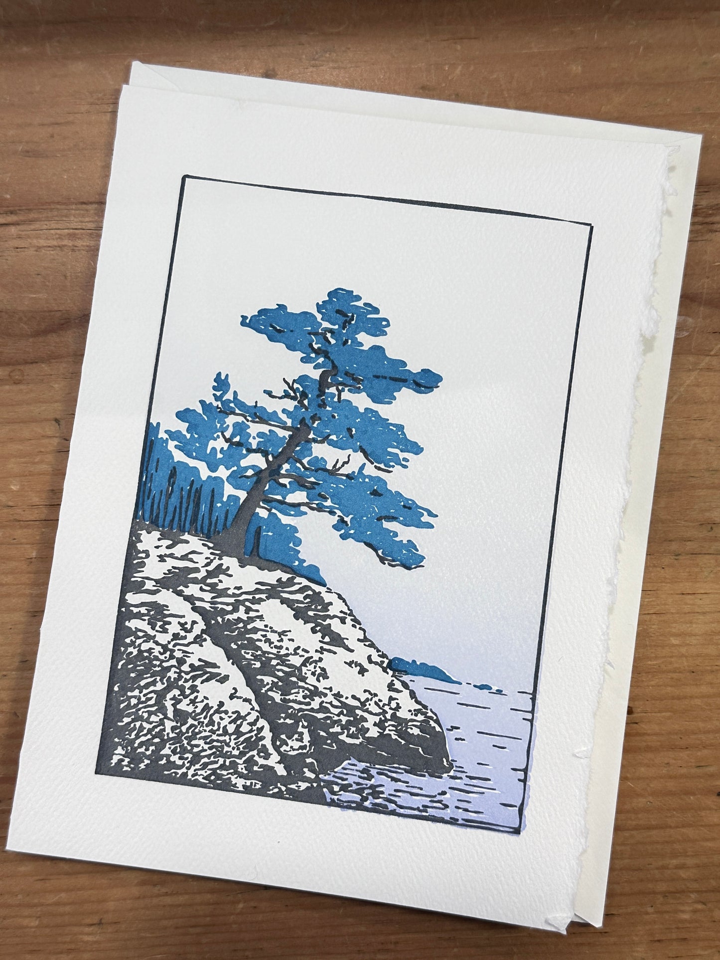 Saturn Press | Maine Coast | Letterpress Card