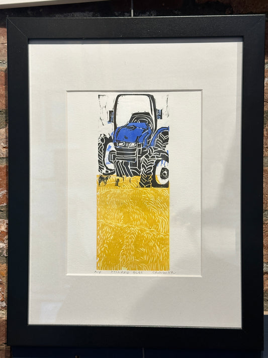 Chris Robinson | "Holland Blue” | Woodcut - Framed