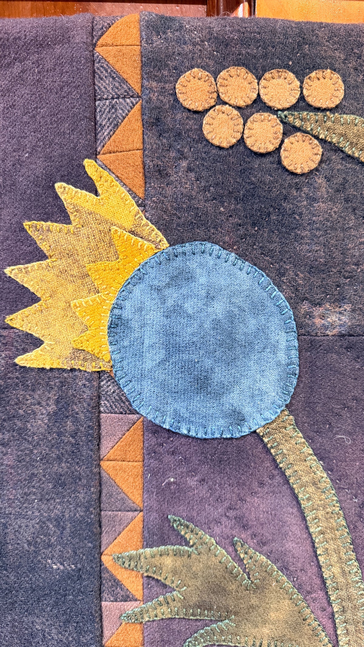 Hand-Crafted & Hand Stitched Felted Table Runner | NE Estate Treasure