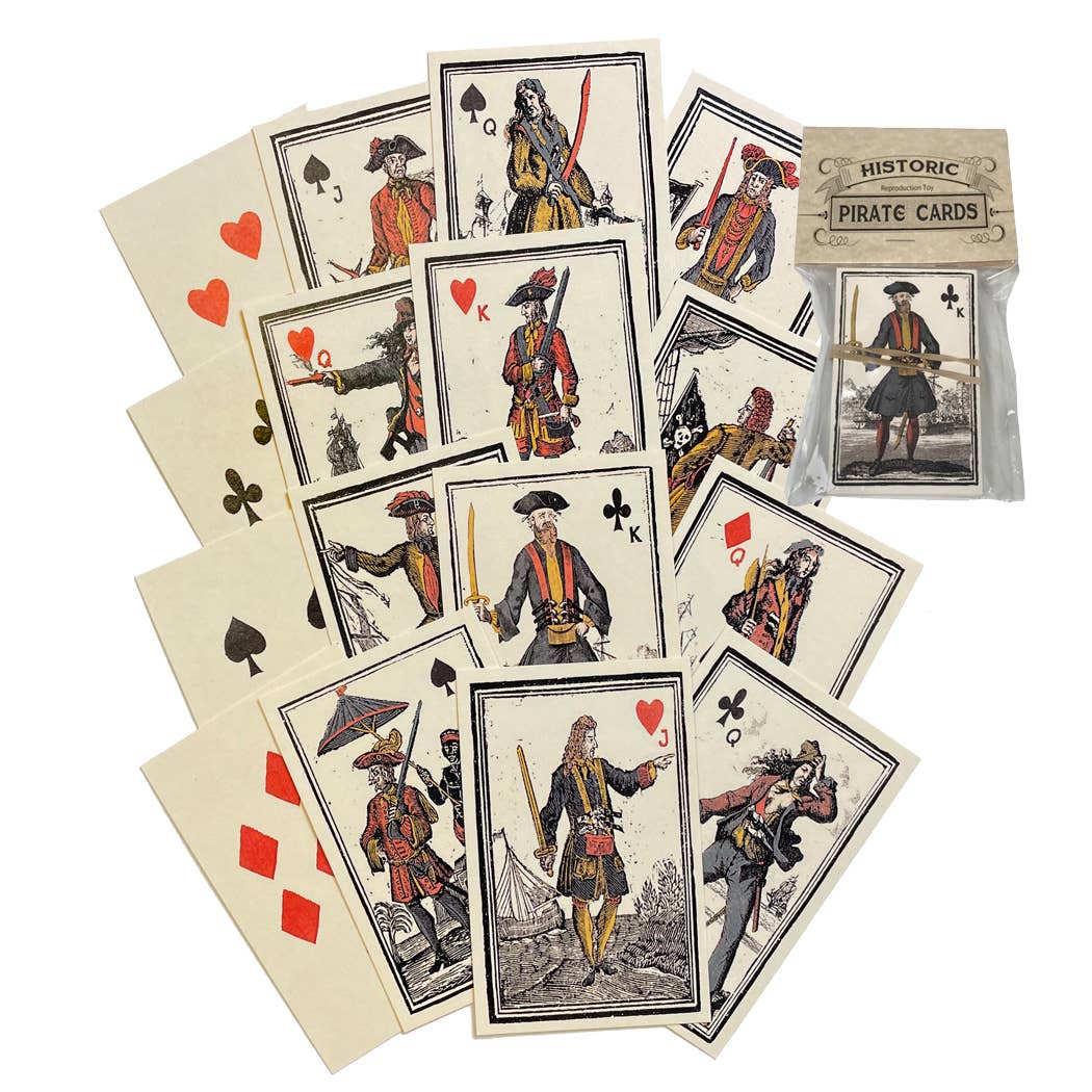 Pirate-Themed Reproduction Deck of Playing Cards | Games