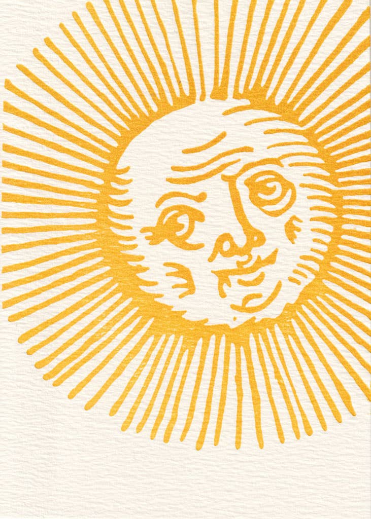 Old Sol - Blank Note Card | Saturn Press