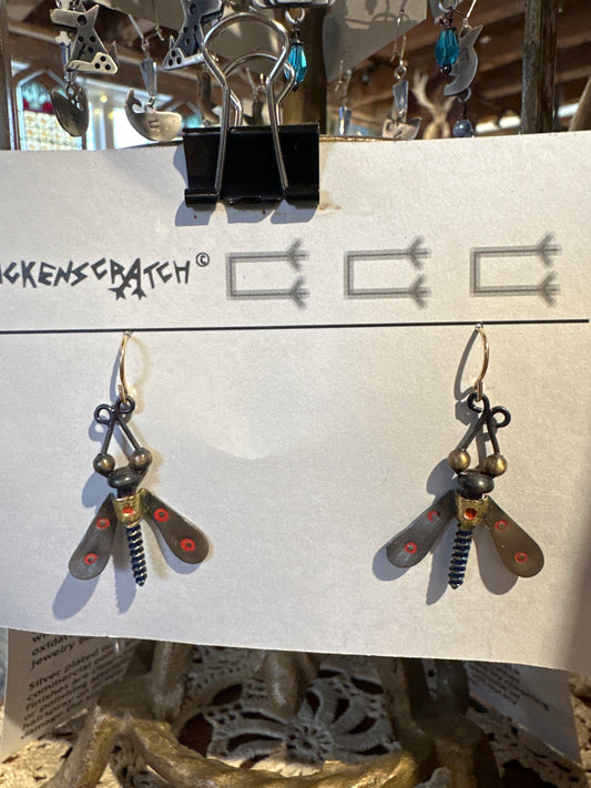 Winged Nut Earrings | Chickenscratch