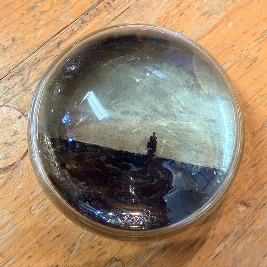 “Horizon Sails” | Original Coal Tar & Oils Painting in Glass Memento | Chris Volpe