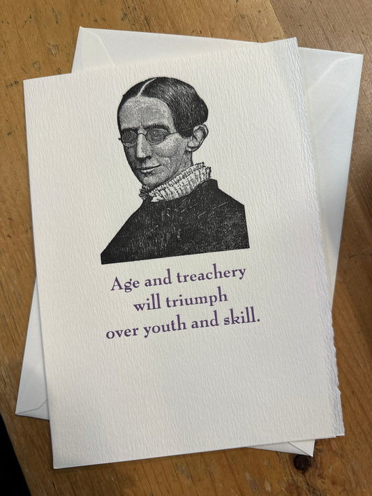 Saturn Press | Treachery | Letterpress Card