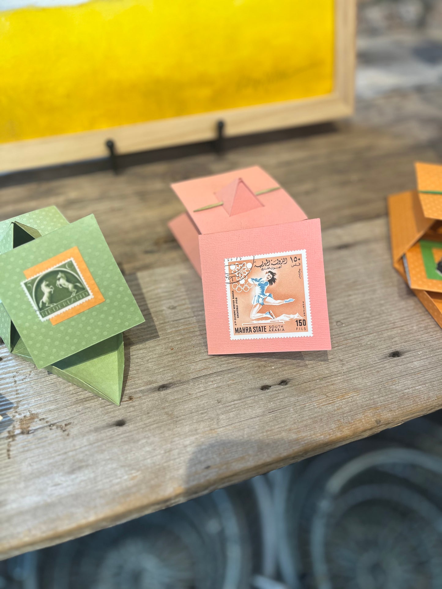 Card Boxes w/Vintage materials | Handmade | Andrea Maginnis