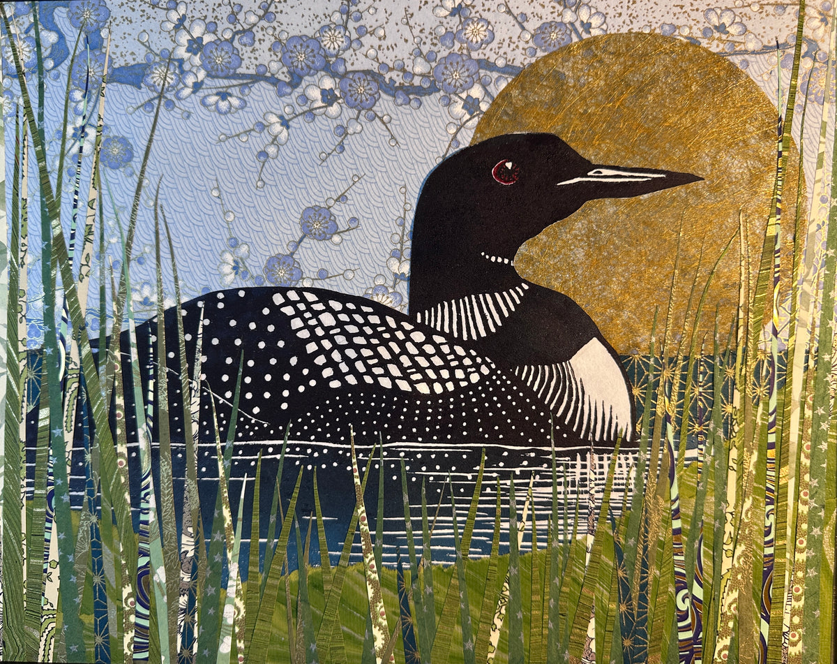 Andrea Maginnis | Peace & Serenity 4 | Relief Print and Collage Framed