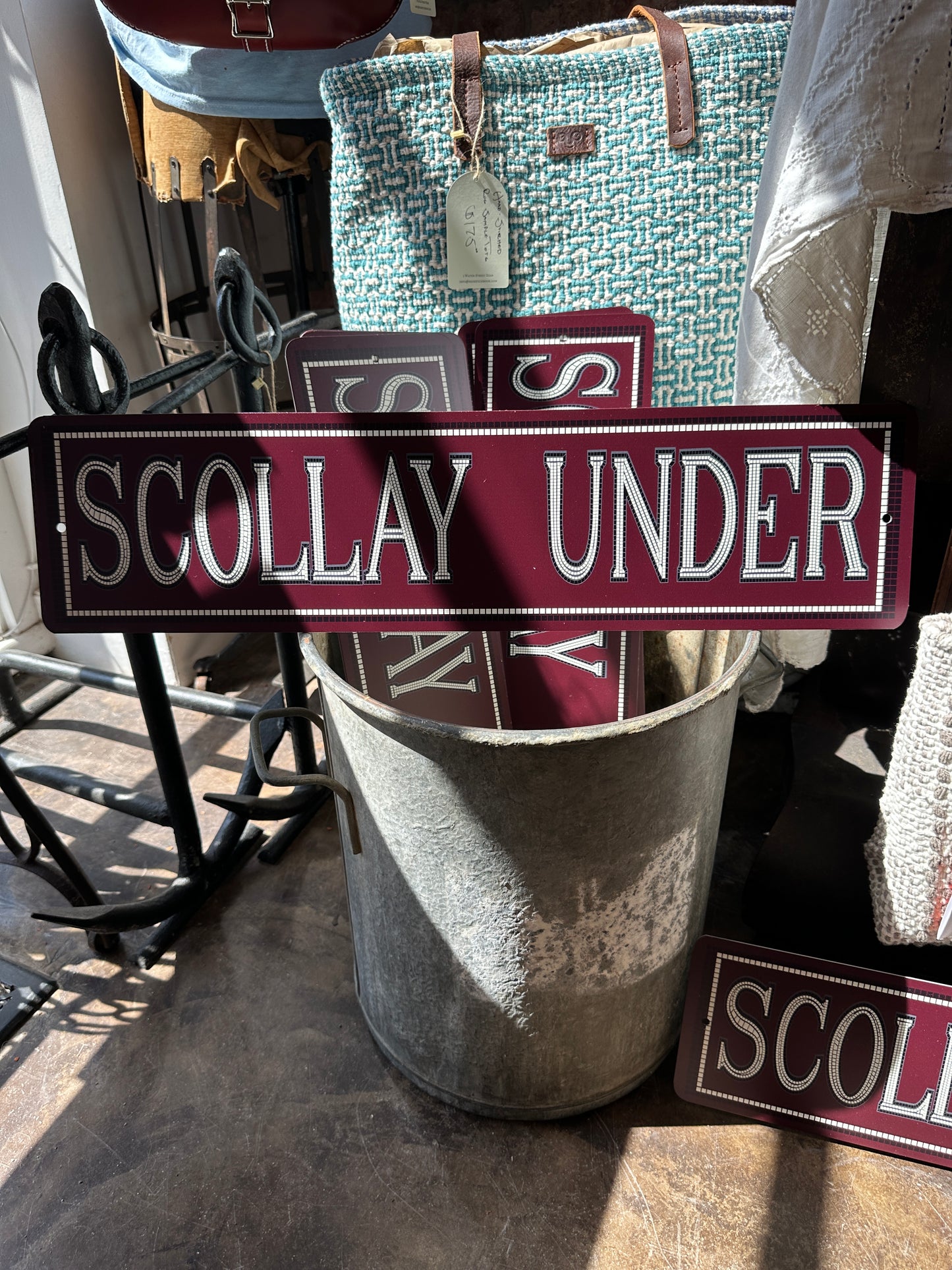 "Scollay Under" Mosiac | 24" Metal Sign