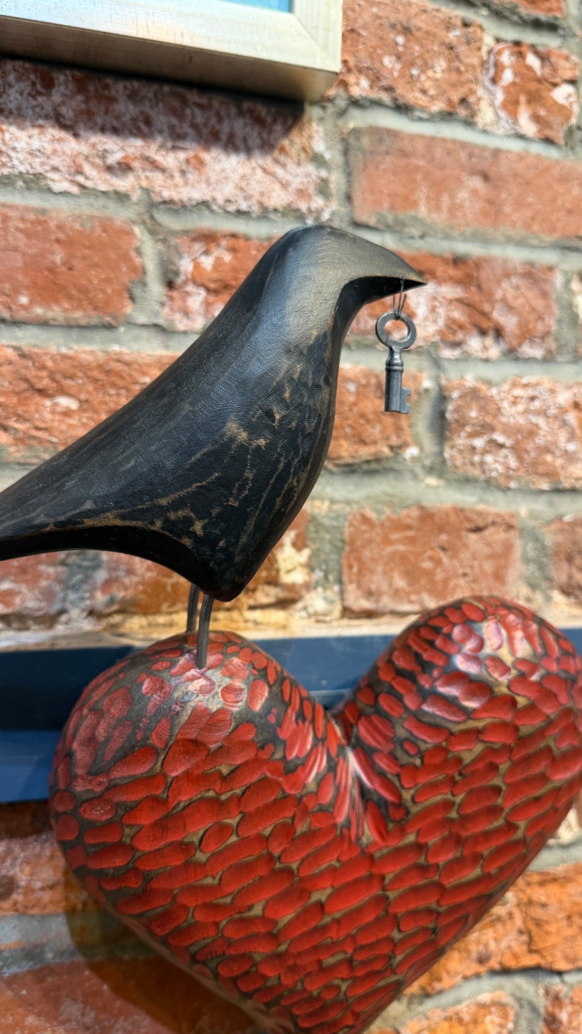 Raven & Heart | Carved Wood