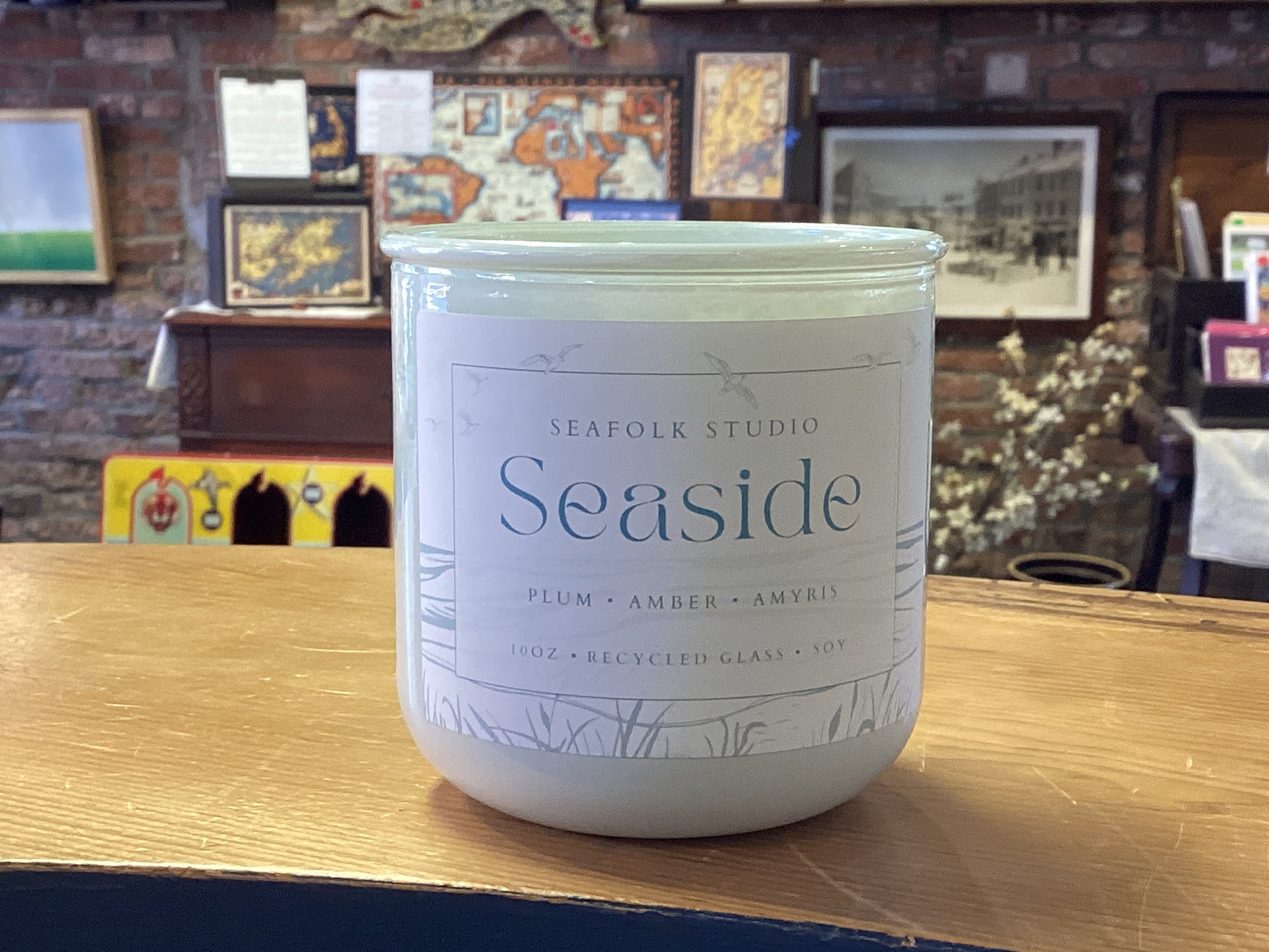 “Seaside” Candle | 10 oz in Recycled Glass