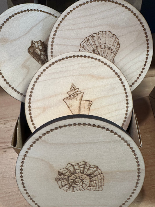 Sea Shell Coasters | Artisans Paradise-Newburyport