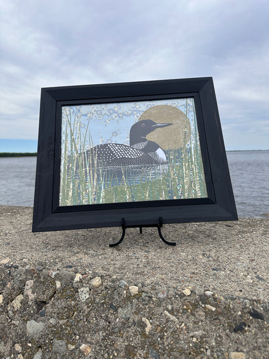Andrea Maginnis | Peace & Serenity 4 | Relief Print and Collage Framed