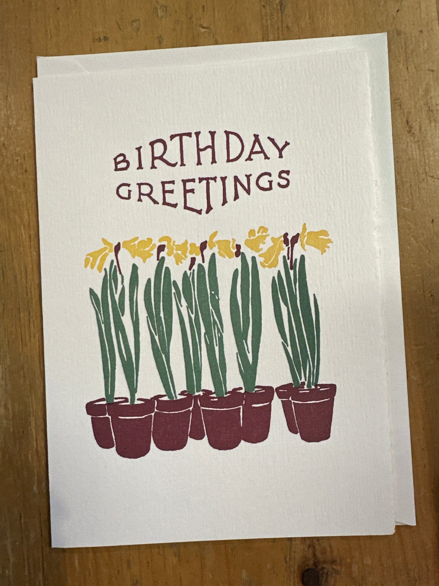 Saturn Press | Eight Pots | Letterpress Card