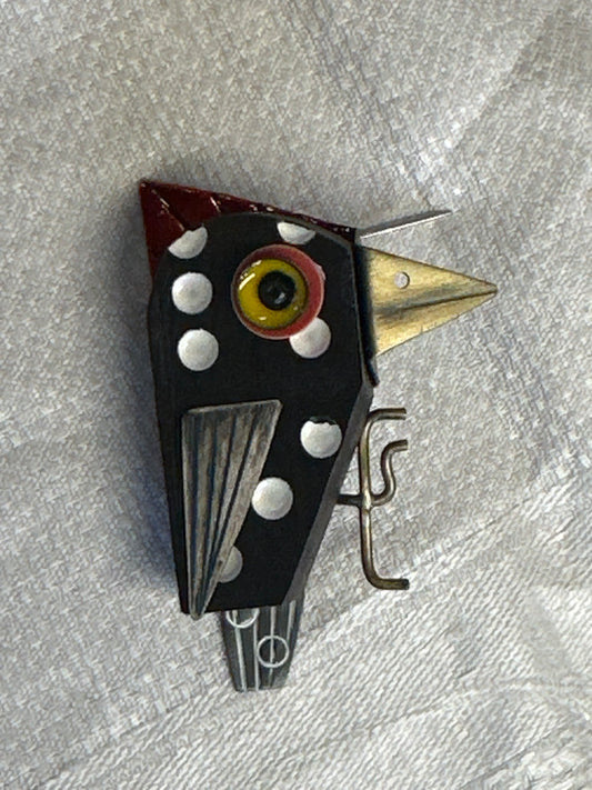 Spotted Woodpecker Pin | Chickenscratch