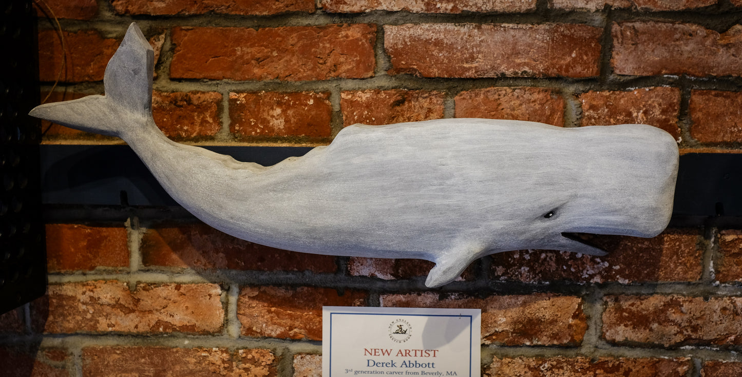 Hand Carved Sperm Whale| Moby Jr. | Derek Abbott