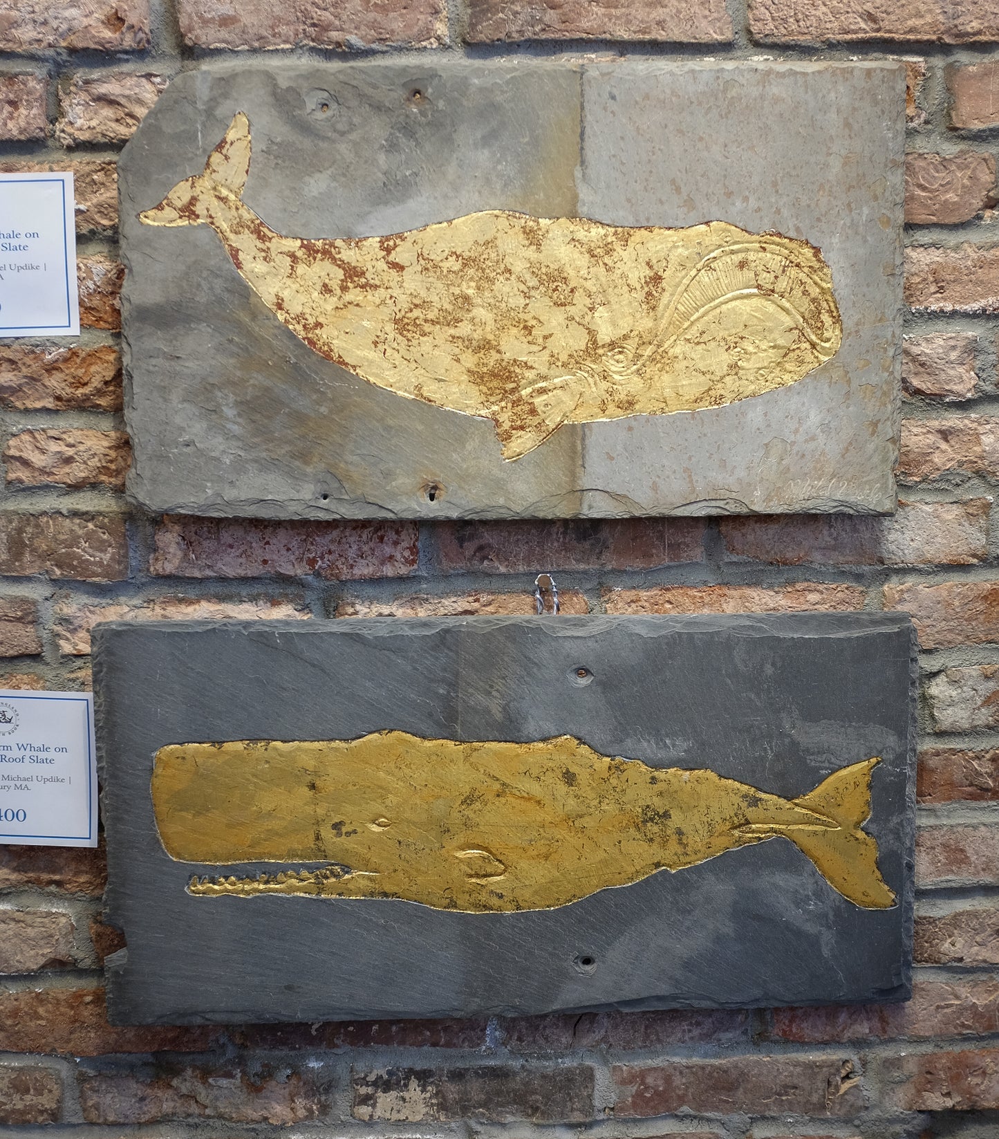 Right Whale on Reclaimed Slate | Updike
