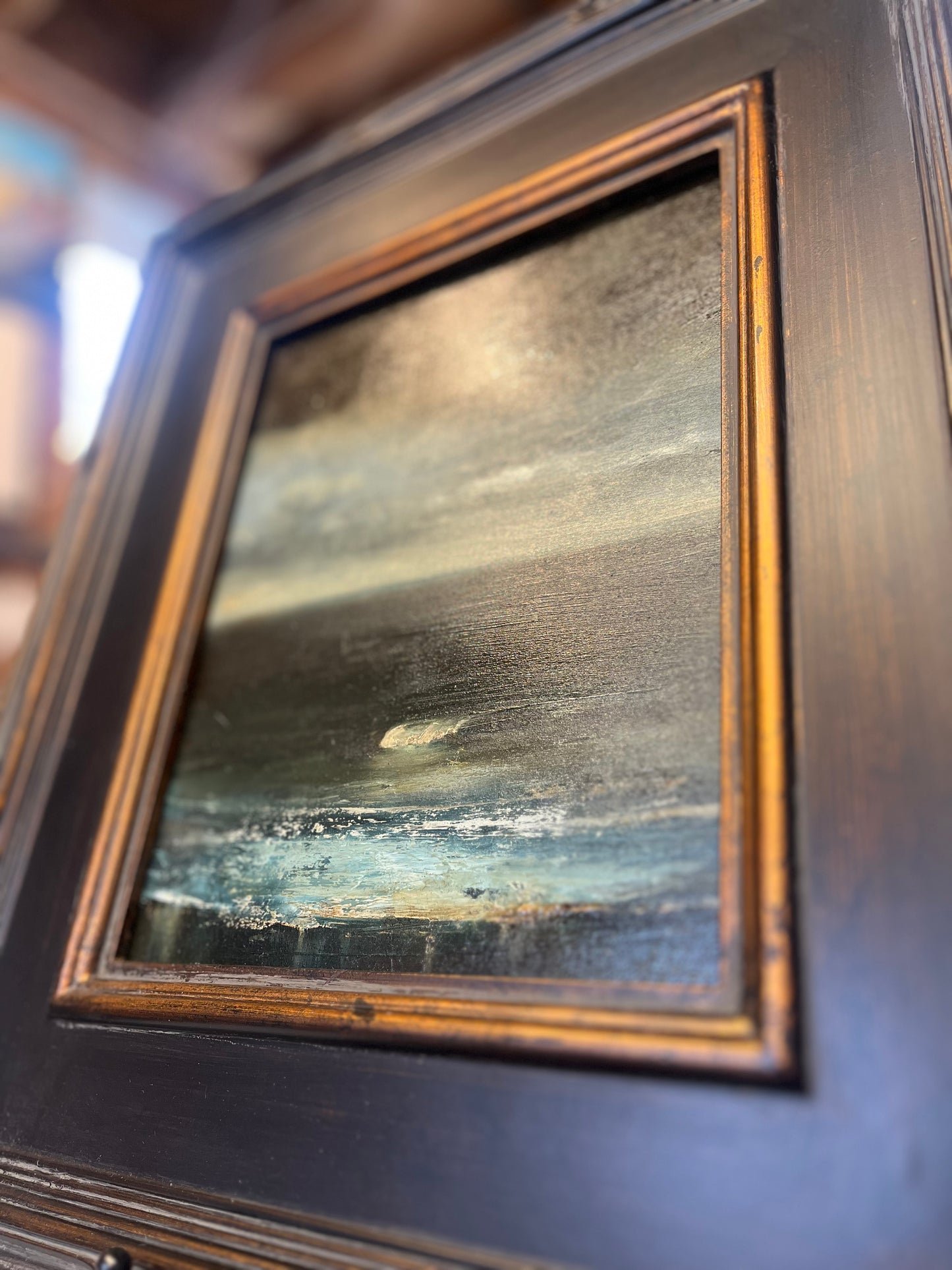 “Ocean Wave” | Tar and oil on canvas | Chris Volpe