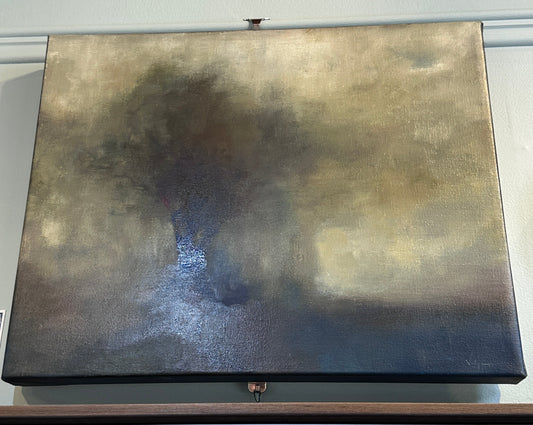 “Deeper Shade of Dusk” | Original Coal Tar & Oils Painting | Chris Volpe
