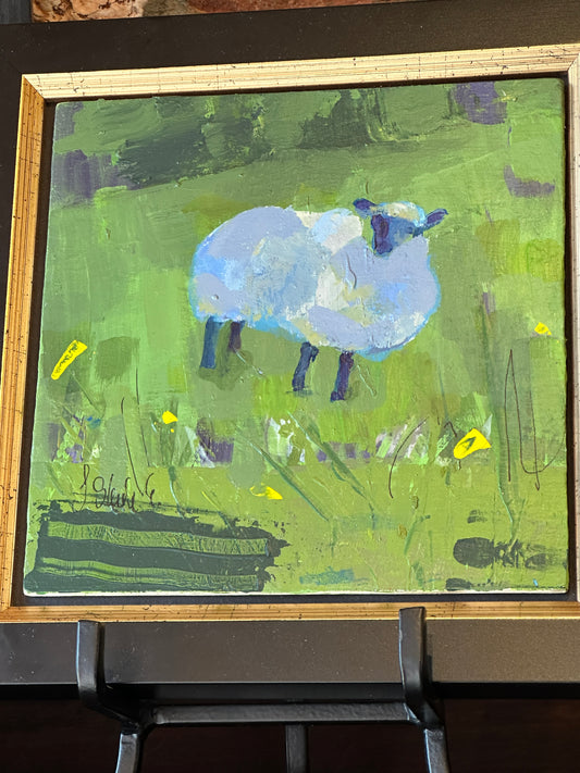 Jeannette Steele Esposito | "In the Meadow (sheep)" | 8x8