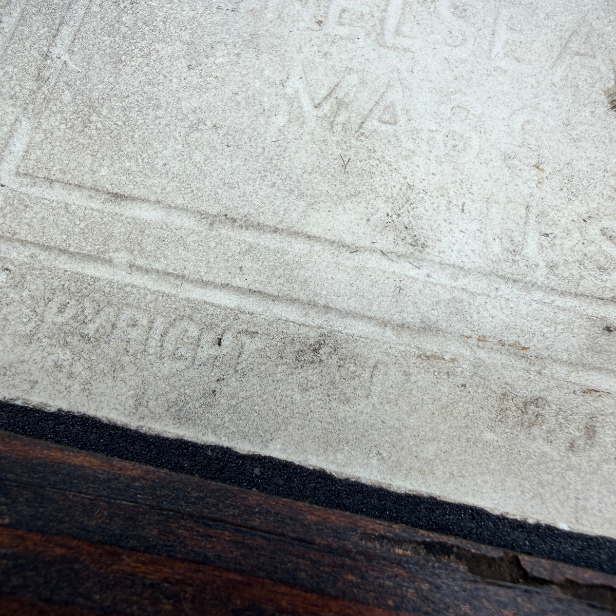 1881 J.& J.G. Low Art Tile | Framed in Reclaimed Railroad Bridge Wood
