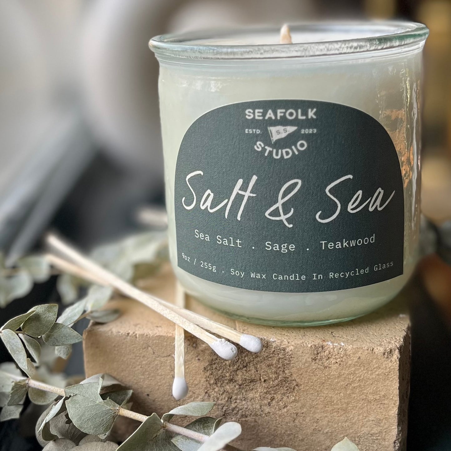 "Salt & Sea" Candle | 10 oz in Recycled Glass