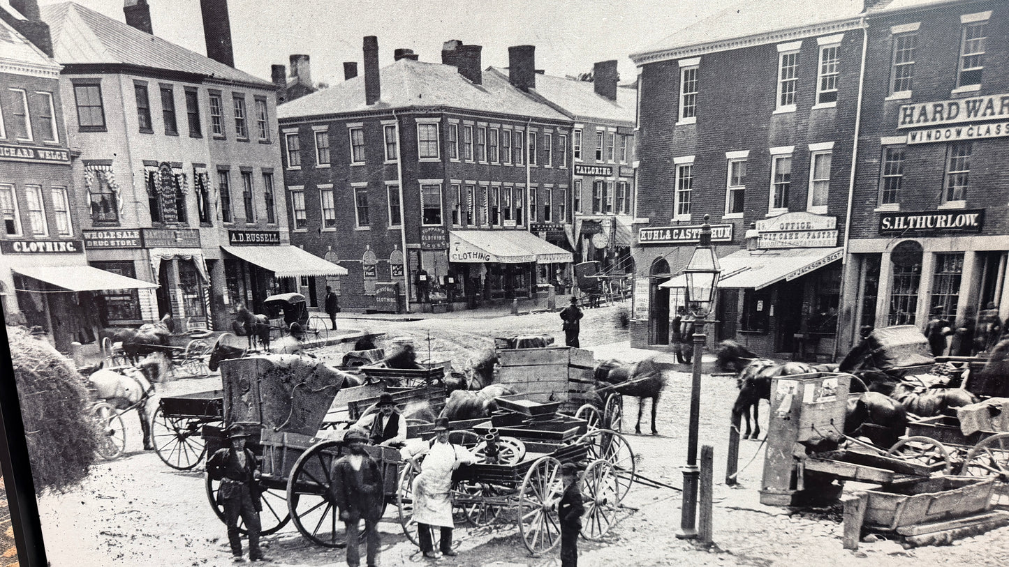 The Heart of Market Square l Late 1860s | Framed Canvas
