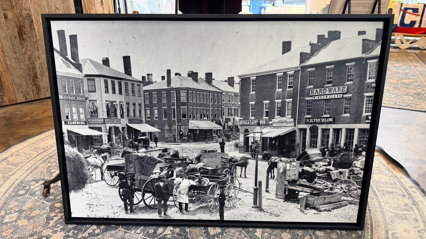 The Heart of Market Square l Late 1860s | Framed Canvas