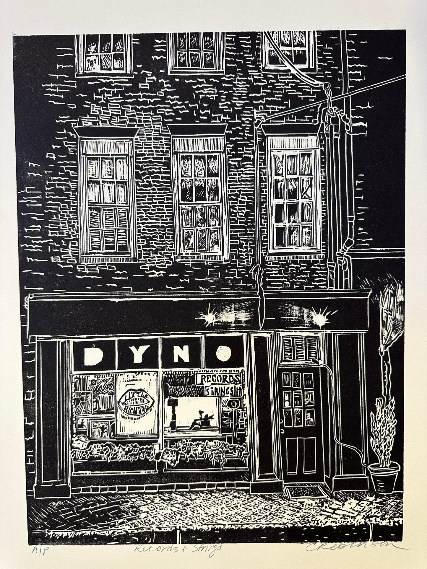 Chris Robinson | My Heart Belongs to Joppa | Woodcut - Matted & Framed